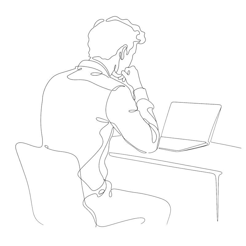 課題を抱えるビジネスパーソン